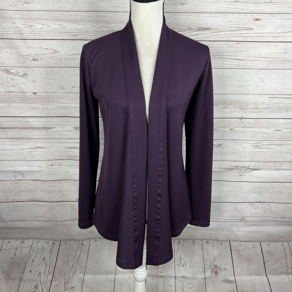 Eddie Bauer Travex Womens Open Front Cardigan Size XS Purple Long Sleeve